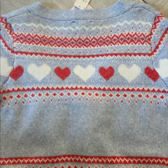 BNWT Jessica Simpson Button Down heart/valentines sweater/cardigan - Picture 7 of 7